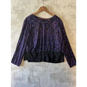 Vintage Carole Little Top Women's 14P Petite Purple‎ Whimsigoth Dark Feminine
